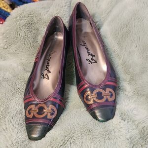 Vintage Margaret Jerrold Kitten Heels SZ 6.5 Old Money Luxury leather mod shoes